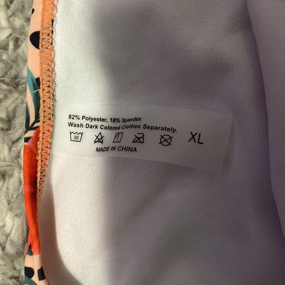 Shein XL Floral & Cheetah Print Bandeau Bikini Swimwear Set - Picture 4 of 4